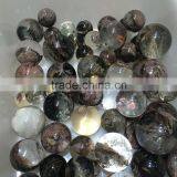 Natural Rock Mini Green Phantom Crystal Ball Crystal Bead For Sale