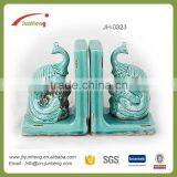 Glazed Ceramic Peacock Book Holder Stand, Decorative Peacock