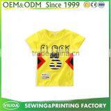 Oem Yellow Kid's Tee Shirt With Custom Design Embroidery Screen Printing Factory Price thumbnail-1