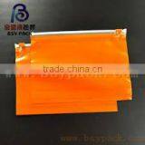 Various Styles Yellow Printed Customized 4 Side Seal White Slider Zipper Bag thumbnail-1