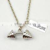 Sports Dumbbell Barbell Weight Charm And DISCIPLINE Charms Sports Necklace thumbnail-6