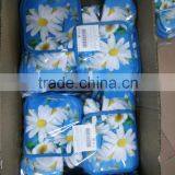 2017 Rooster Design 3 Pcs Silk Screen Print Cotton Kitchen Muslin Towel Set thumbnail-3