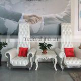 White waiting chair king wedding chair