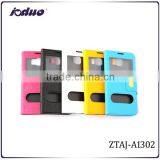 HOT sales leather double window design phone case for Samaung s6