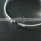 65mm Diameter Silver Plated Brass Feather Bangle DIY Bracelet Jewelry Supplies Findings 1900104 thumbnail-3