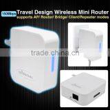 Travel Design Wireless Mini WIFI Router 150Mbps Supports AP/ Router/ WIFI Bridge/ Client/WIFI Repeater /WIFI Modem thumbnail-1