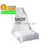 LDPE plastic white color one- off car Seat Cover factory