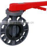Water Irrigation PVC Butterfly Valve With Red Handle thumbnail-1