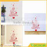 Home Decorative Mural Decal Home Office Shop Wall Sticker Merry Christmas Happy New Year Red Star Snowflake Wallpaper thumbnail-3