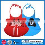 100%Food grade easy washable waterproof comfortable soft silicone baby bib