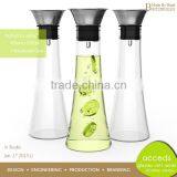 Hand Blown 16Oz Glass Juice Bottle With Caps thumbnail-2