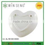 White New Design Heart-shape Ceramic Dish/soap Plate thumbnail-2