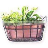 Oval Wire Basket Planters in Copper Finish thumbnail-1