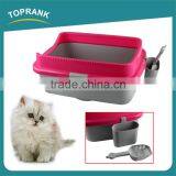 Hot Selling Indoor Outdoor Portable Cat Toilet PP Plastic Cat Litter Box With Scoop thumbnail-1