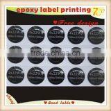 Custom clear Epoxy dome sticker label printing/custom transparent PVC LOGO epoxy resin sticker printing