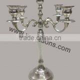 Aluminum Candelabra 5 Candle, Candelabra, Chandle Holder, Wedding Candelabra thumbnail-1