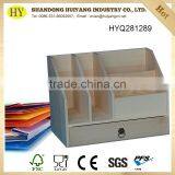 Unfinished Wood Desk File Organizer With Drawer thumbnail-1