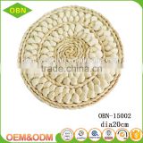 Maize woven round straw placemats