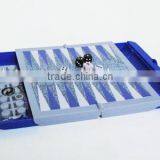 Floding Backgammon With Chess Pieces Outdoor Backgammon Game thumbnail-1