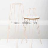 Blush Pink Metal Wire Plant Stand Mid-Century Inspired thumbnail-4