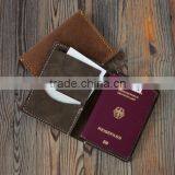 Unique Leather Passport Holder With Card Slot Place Card Holder OEM the Best Design thumbnail-3