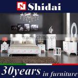 White Leather Bed / Double Bed Frame / Dubai Bed Furniture B904 thumbnail-3