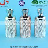 New Design Wave Patterned Decorative Ceramic Flower Vase Gold/copper/silver Plated thumbnail-1