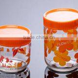 Promotion Gift Customized Printing Glass Jar With Plastic Lid thumbnail-1