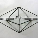 Stained Glass Ship Home Decor Vase Origami Boat Glass 3D Sculpture Terrarium thumbnail-3