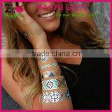 Custom Metallic Tattoo Sticker 3D Gold Foil Water Transfer Tattoo Sticker thumbnail-1