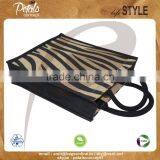 PP Laminated Jute Three Bottle Wine Bag With Padded Rope Handle thumbnail-3