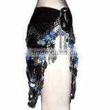 Belly Dance Hip Scarf With Beads Coins thumbnail-3