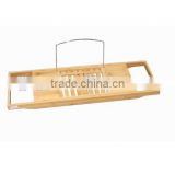 Bamboo Bathtub Caddy - Bathtub Tray - With Book Holder