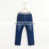 Cartoon Printed Tassel Casual Denim Trousers for Kids Girl thumbnail-2