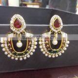 Indian Ethnic Pearl Jhumka Earrings thumbnail-1
