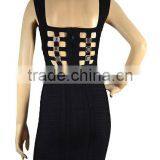 Top Quality HL V-neck Black Sequined Bandage Dress Celebrity Elegant Bodycon Dress HL 2015 thumbnail-6