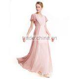 Maxnegio Fashion Pink Maxi Patchwork Chiffon Eveing Dress With Ruffle Women Dress thumbnail-4