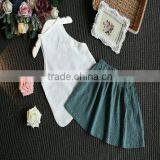 2107 New Design Kids Clothes Two Pieces Vintage Linen Girl Boutique Clothing Fashion Brand Baby Clothing Set thumbnail-3