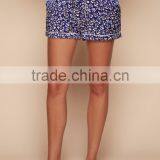 Customized New Look Pyjamas Set Pattern Printing Silk Pajamas Women Sleepwear Long Sleeve Piping Pocket With Short Pants thumbnail-4