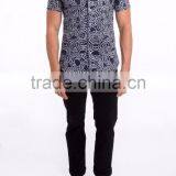Ahead of Fashion Abstract-printing Men's Button up Collar Shirt Design With Labels thumbnail-4