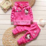 Girls Fall With Cap Set New Female Baby Cotton Long Sleeved Casual Children's Clothing Two Sets thumbnail-2