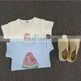 Wholesale Children T-shirt Sweet Color Cartoon Watermelon Printed T-shirt for Kids Round Neck Girls T-shirt thumbnail-1