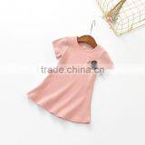 S33563W Girl Summer CottoN Knitting Short Sleeve Breathable Tops Tee Shirts thumbnail-3