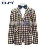ELPA Kids Jacket 2015 Style Casual Blazer Plaid Boys Blazer With Elbow Patches thumbnail-4