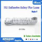 Elegant Flat Laces For Sneakers - 9mm Flat Yeezy Laces With 3M Reflective Fibers - With Plastic Tips Customized thumbnail-3