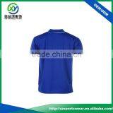 New Style Royal Blue Cotton Spandex Slim Fit Custom Ribbed Knit Collar Golf Polo Shirt thumbnail-2