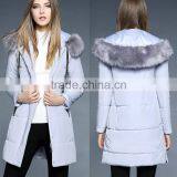 2016 Latest Designs Lady Formal Black Stripe Winter Women's Coat for Ladies thumbnail-1