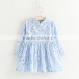 Spring Style Full Printing Girls Kids Long Sleeve Cotton Dress thumbnail-3
