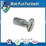 Made in Taiwan Metric Machine Screw DIN 963 ISO 2009 Slotted Flat Head Countersunk Steel Zinc Plated thumbnail-6