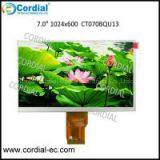 7.0 Inch 1024x600 TFT LCD MODULE CT070BQU13, Optional With Capacitive Touchscreen